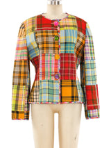 Oscar de la Renta Woven Patchwork Jacket Jacket arcadeshops.com