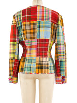 Oscar de la Renta Woven Patchwork Jacket Jacket arcadeshops.com
