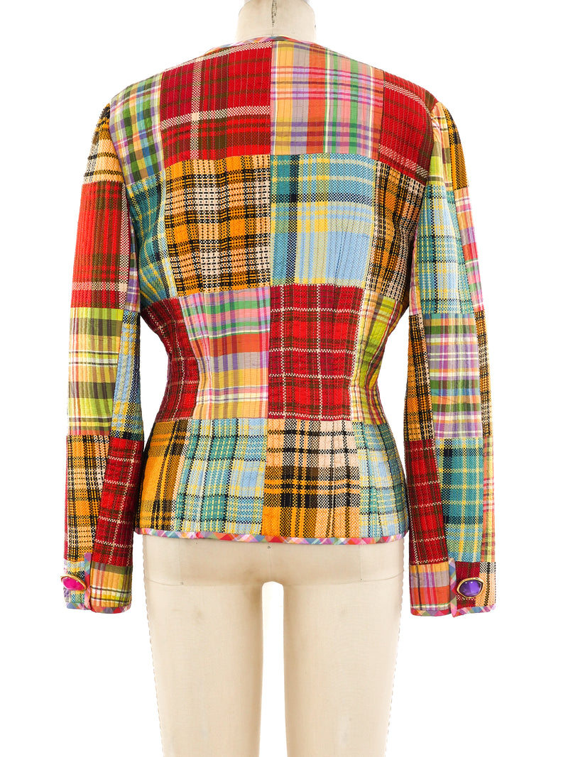 Oscar de la Renta Woven Patchwork Jacket Jacket arcadeshops.com
