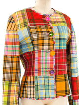 Oscar de la Renta Woven Patchwork Jacket Jacket arcadeshops.com