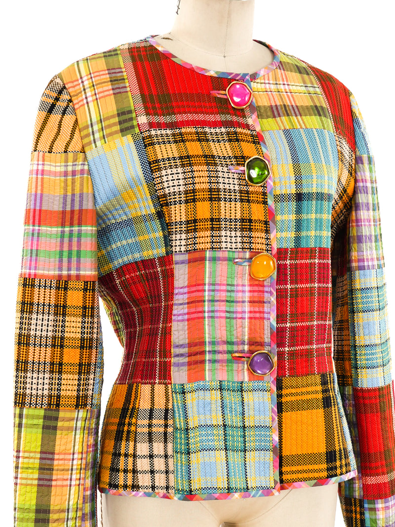 Oscar de la Renta Woven Patchwork Jacket Jacket arcadeshops.com