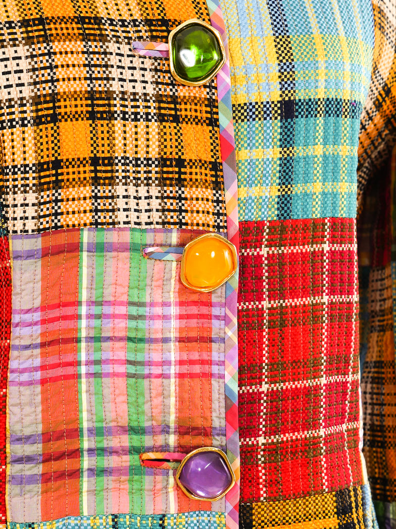 Oscar de la Renta Woven Patchwork Jacket Jacket arcadeshops.com