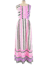 Neon Floral Printed Sleeveless Dress Dress arcadeshops.com