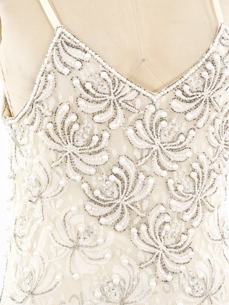 Embellished Lace Tank Dress Dress arcadeshops.com