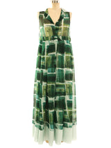 Romeo Gigli Printed Chiffon Dress Dress arcadeshops.com