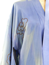 Cerulean Dragon Embroidered Robe Jacket arcadeshops.com