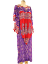 Mixed Print Silk Gauze Dress Dress arcadeshops.com