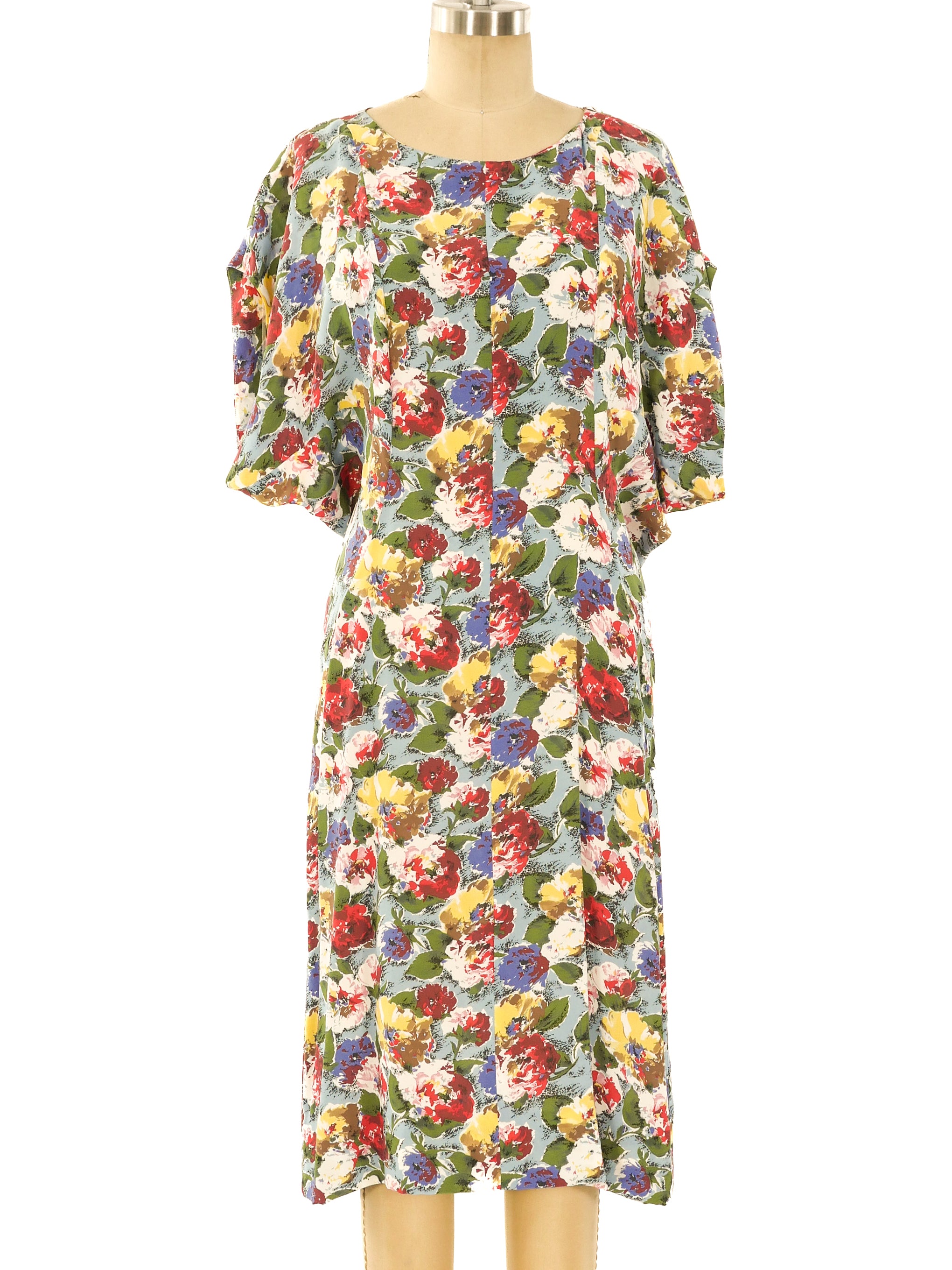 Balenciaga Floral Printed Midi Dress