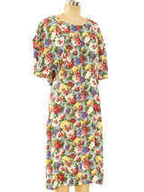 Balenciaga Floral Printed Midi Dress Dress arcadeshops.com