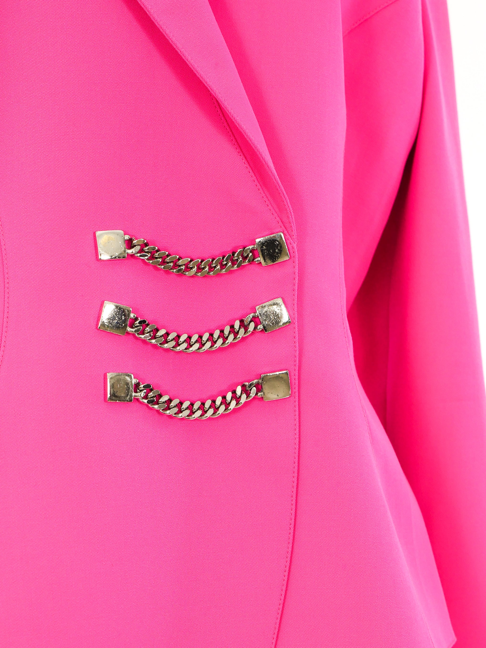Thierry Mugler Chain Embellished Jacket