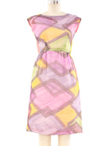 1960's Handpainted Watercolor Dress Dress arcadeshops.com