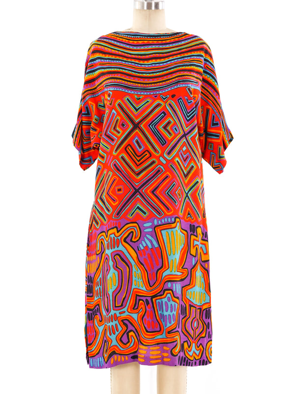 Mixed Print Rayon Dress Dress arcadeshops.com