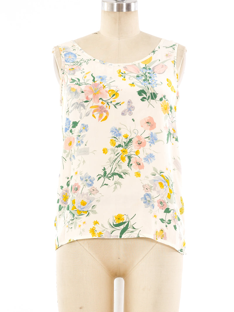 Gucci Flora Printed Tank Top arcadeshops.com