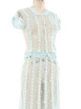 Mint Hand Crochet Button Front Dress Dress arcadeshops.com