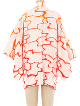 Blush Pink Printed Shibori Kimono Jacket arcadeshops.com