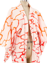 Blush Pink Printed Shibori Kimono Jacket arcadeshops.com