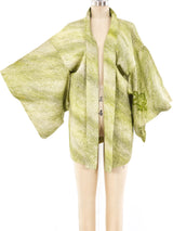 Green Shibori Haori Kimono Jacket arcadeshops.com