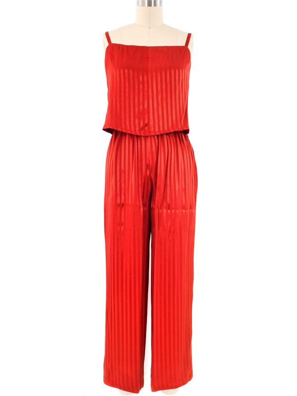 Albert Capraro Striped Satin Ensemble Suit arcadeshops.com