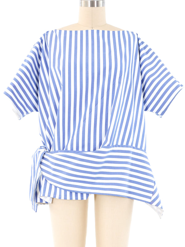 Celine Striped Architectural Blouse Top arcadeshops.com