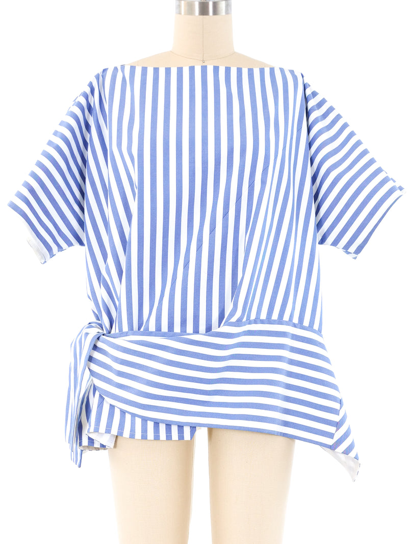 Celine Striped Architectural Blouse Top arcadeshops.com