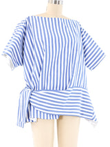 Celine Striped Architectural Blouse Top arcadeshops.com