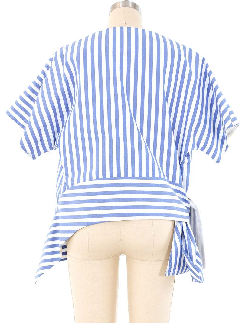 Celine Striped Architectural Blouse Top arcadeshops.com