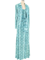Diane Von Furstenberg Snake Printed Jersey Ensemble Suit arcadeshops.com