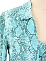 Diane Von Furstenberg Snake Printed Jersey Ensemble Suit arcadeshops.com
