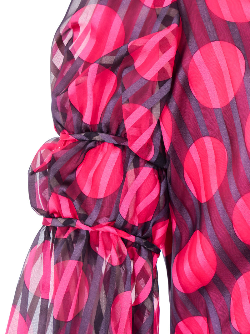 Sarmi Graphic Dot Ruffle Dress Dress arcadeshops.com