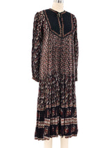 Floral Block Printed Indian Dress Dress arcadeshops.com