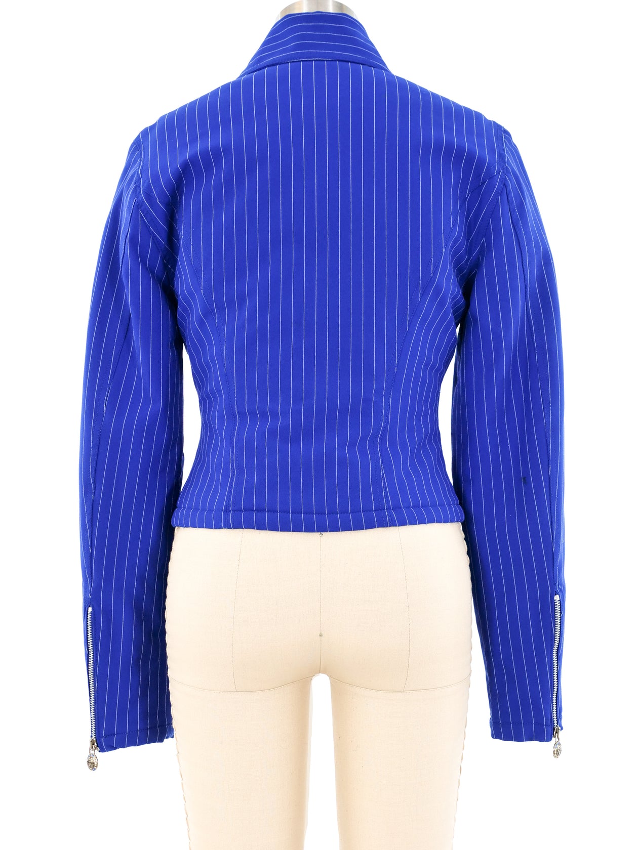 Versace Jeans Couture Pinstripe Crop Jacket