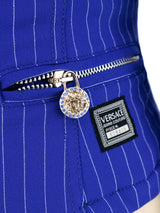 Versace Jeans Couture Pinstripe Crop Jacket Jacket arcadeshops.com