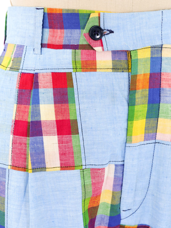 Madras Patchwork Pants Bottom arcadeshops.com