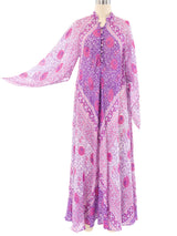 Floral Block Printed Indian Caftan Dress arcadeshops.com