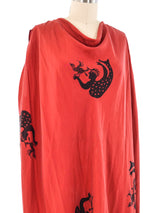 Laise Adzer Silkscreened Silk Tank Dress Dress arcadeshops.com