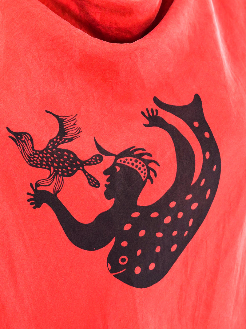 Laise Adzer Silkscreened Silk Tank Dress Dress arcadeshops.com