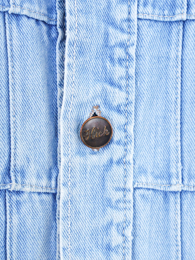 1970's Patchwork Denim Shirt Top arcadeshops.com