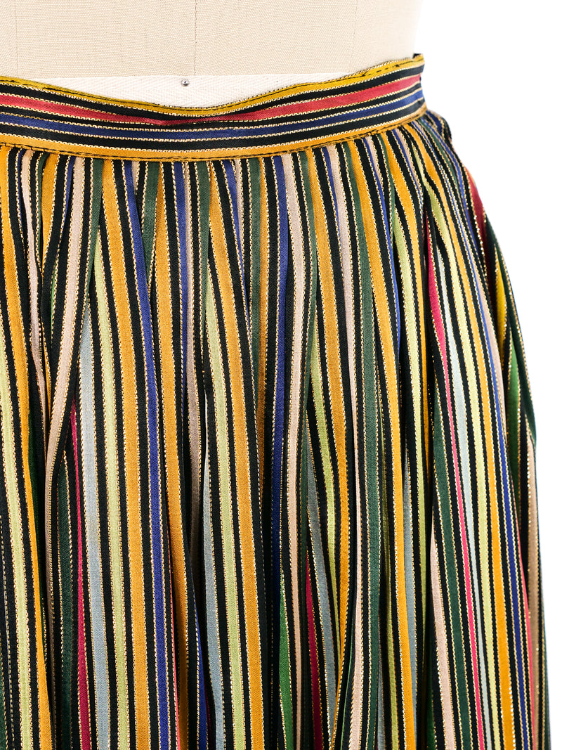 1950's Metallic Ribbon Striped Skirt Bottom arcadeshops.com