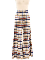 1970's Plaid Flare Pants Bottom arcadeshops.com