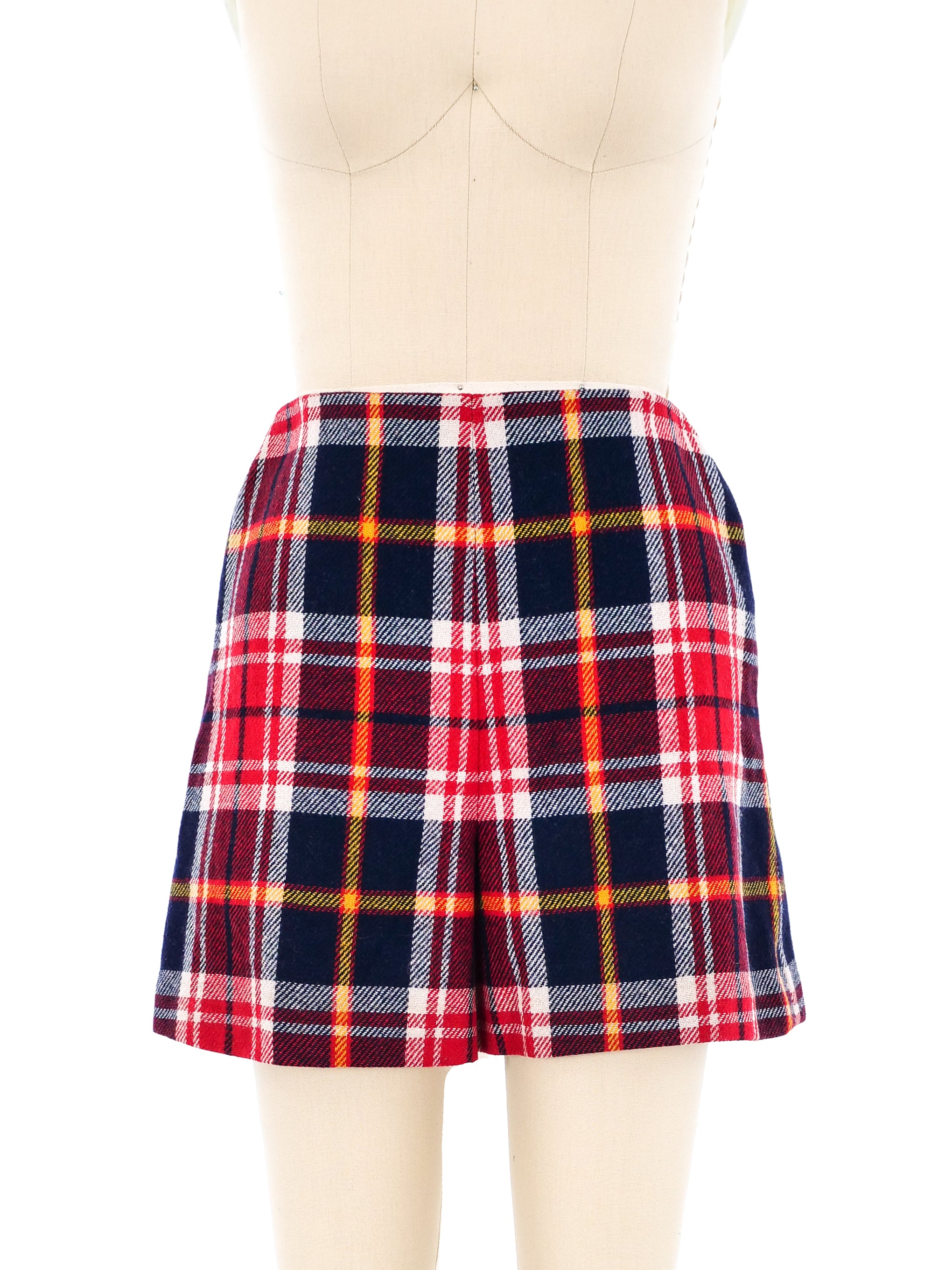 1960's Plaid Wool Shorts