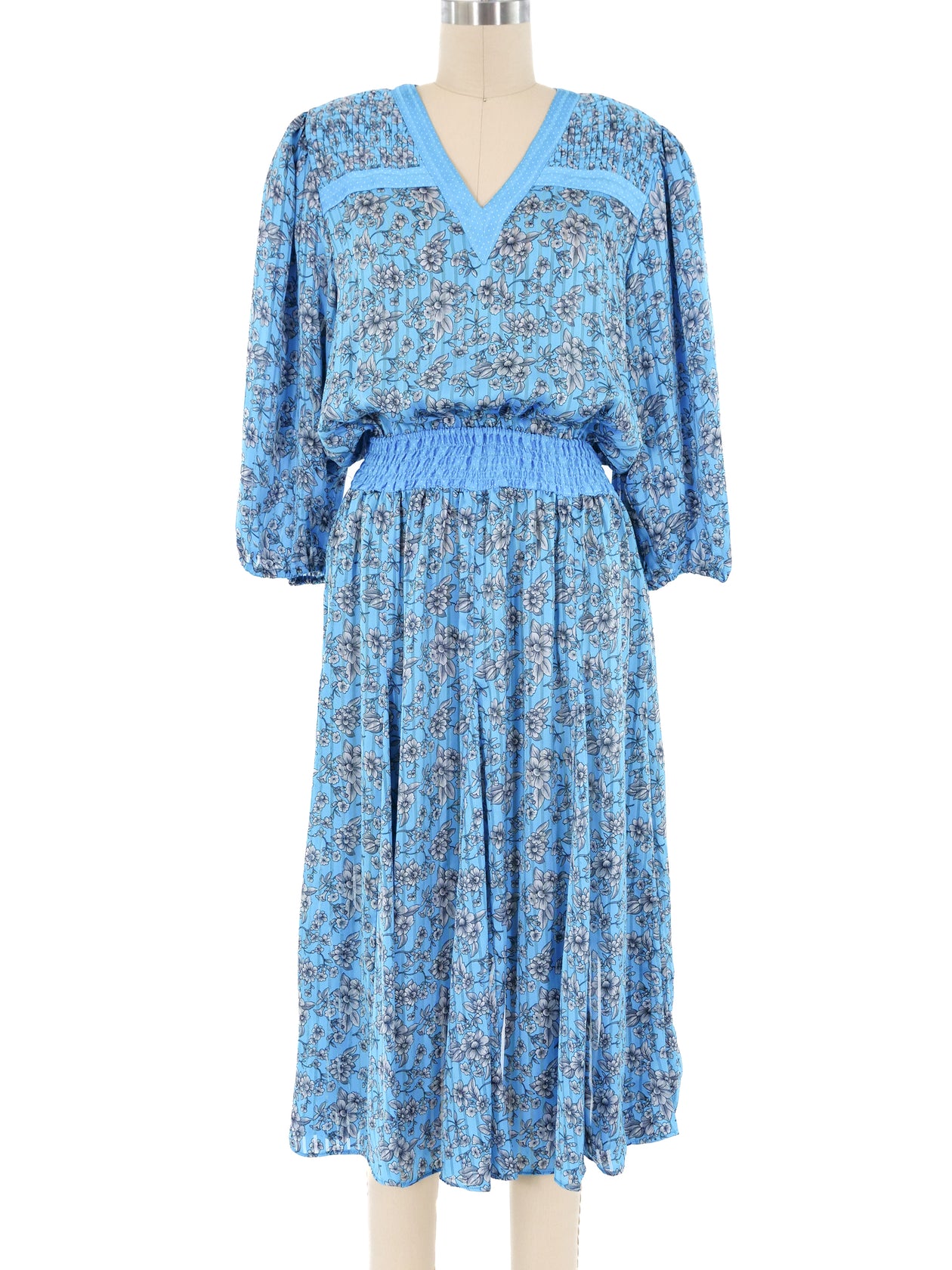 Diane Freis Floral Printed Midi Dress 