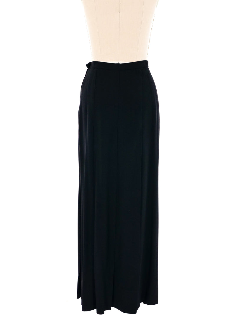 Yves Saint Laurent Pleated Maxi Skirt Bottom arcadeshops.com