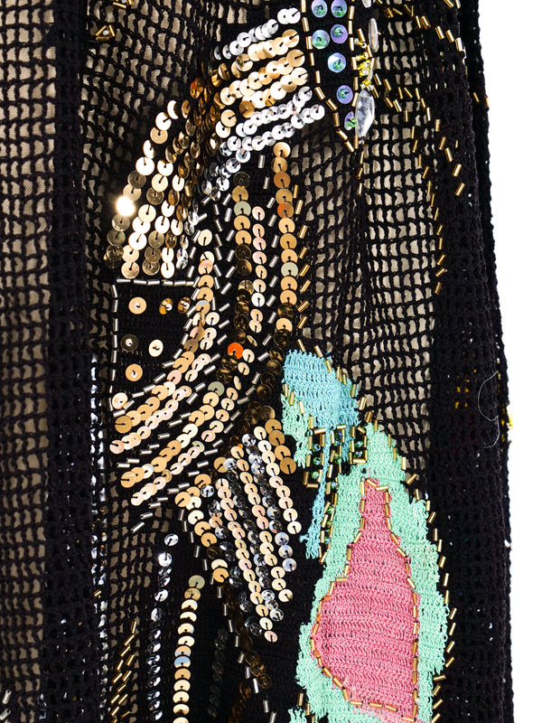 Crane Embellished Crochet Tank Dress Dress arcadeshops.com