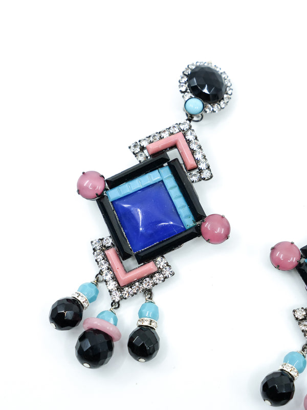 Lawrence Vrba Glass Bead Chandelier Earrings Accessory arcadeshops.com