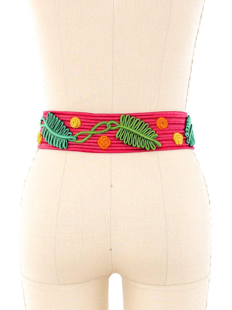 Yves Saint Laurent Soutache Leaf Belt Accessory arcadeshops.com