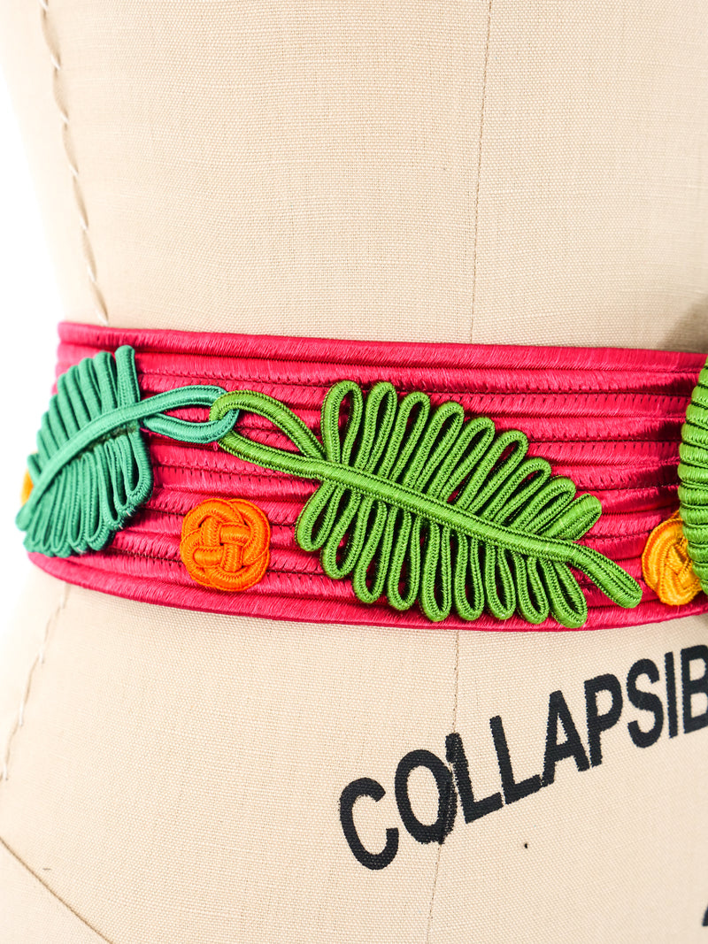 Yves Saint Laurent Soutache Leaf Belt Accessory arcadeshops.com