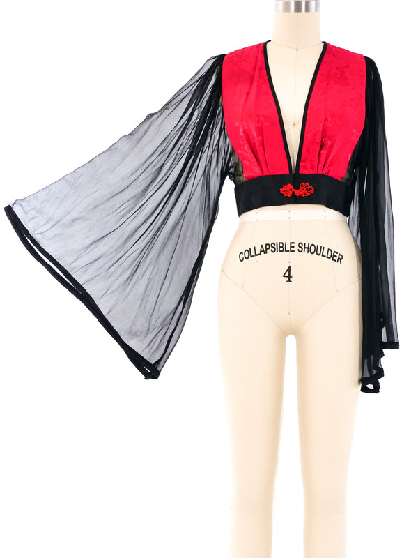 Diane Freis Tiger Motif Embroidered Top Top arcadeshops.com