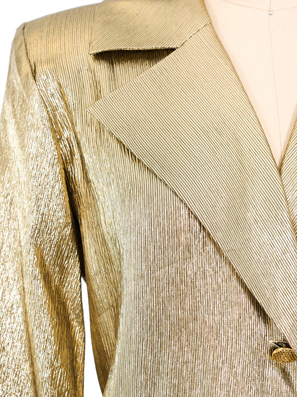Yves Saint Laurent Gold Lamé Top Top arcadeshops.com
