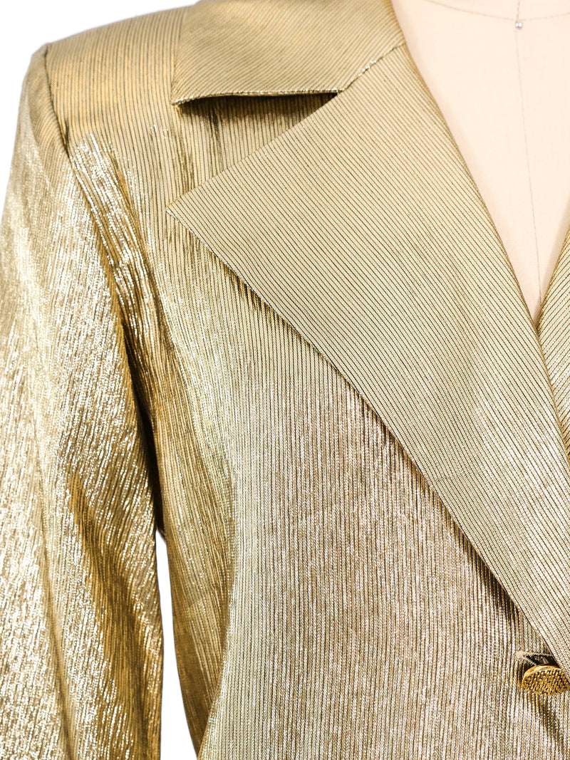 Yves Saint Laurent Gold Lamé Top Top arcadeshops.com