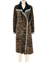 Gianni Versace Tiger Striped Ponyhair Coat Outerwear arcadeshops.com